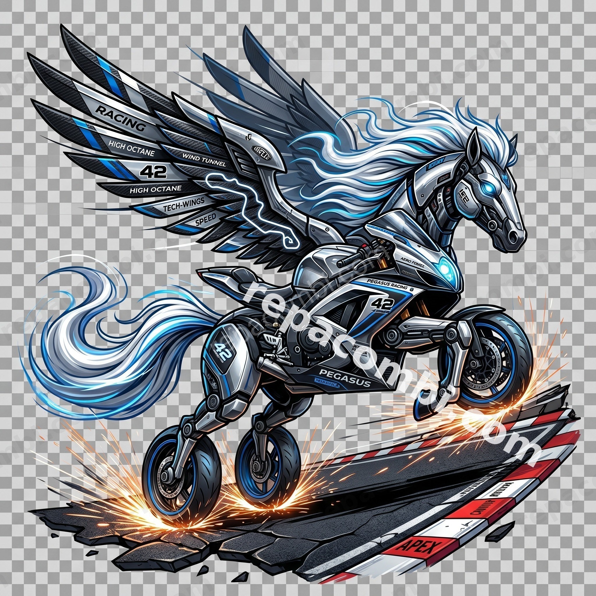Pégase Circuit - DTF moto Répa Combi