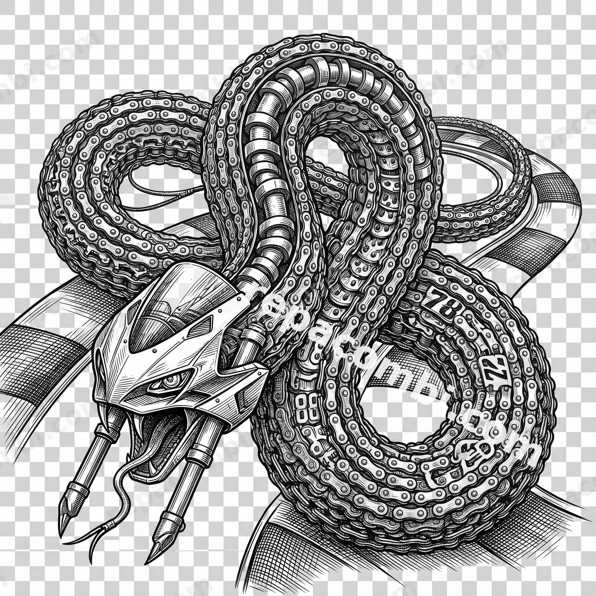 Basilic Chaîne - DTF moto Répa Combi