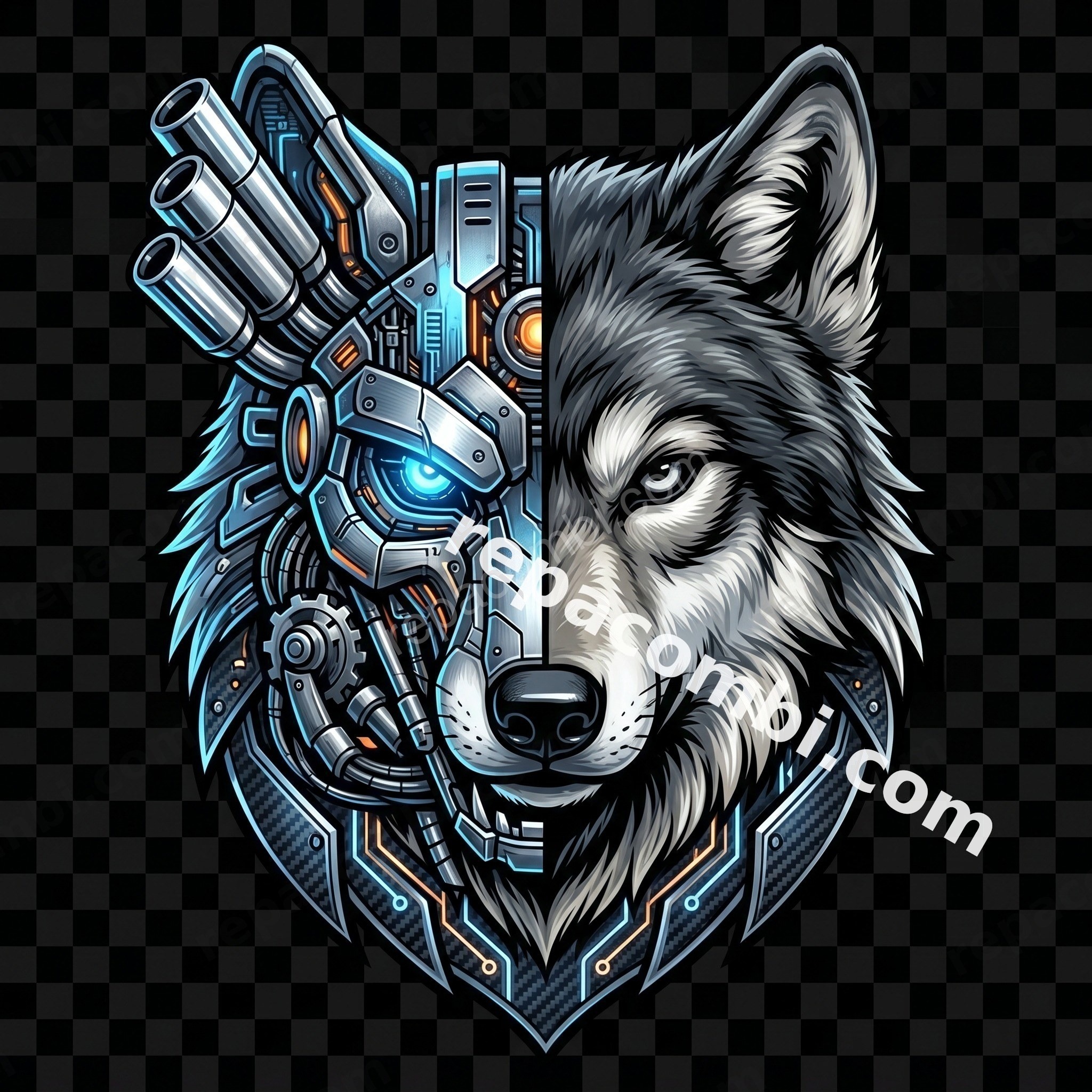 Wolf Alpha Cyborg - DTF moto Répa Combi