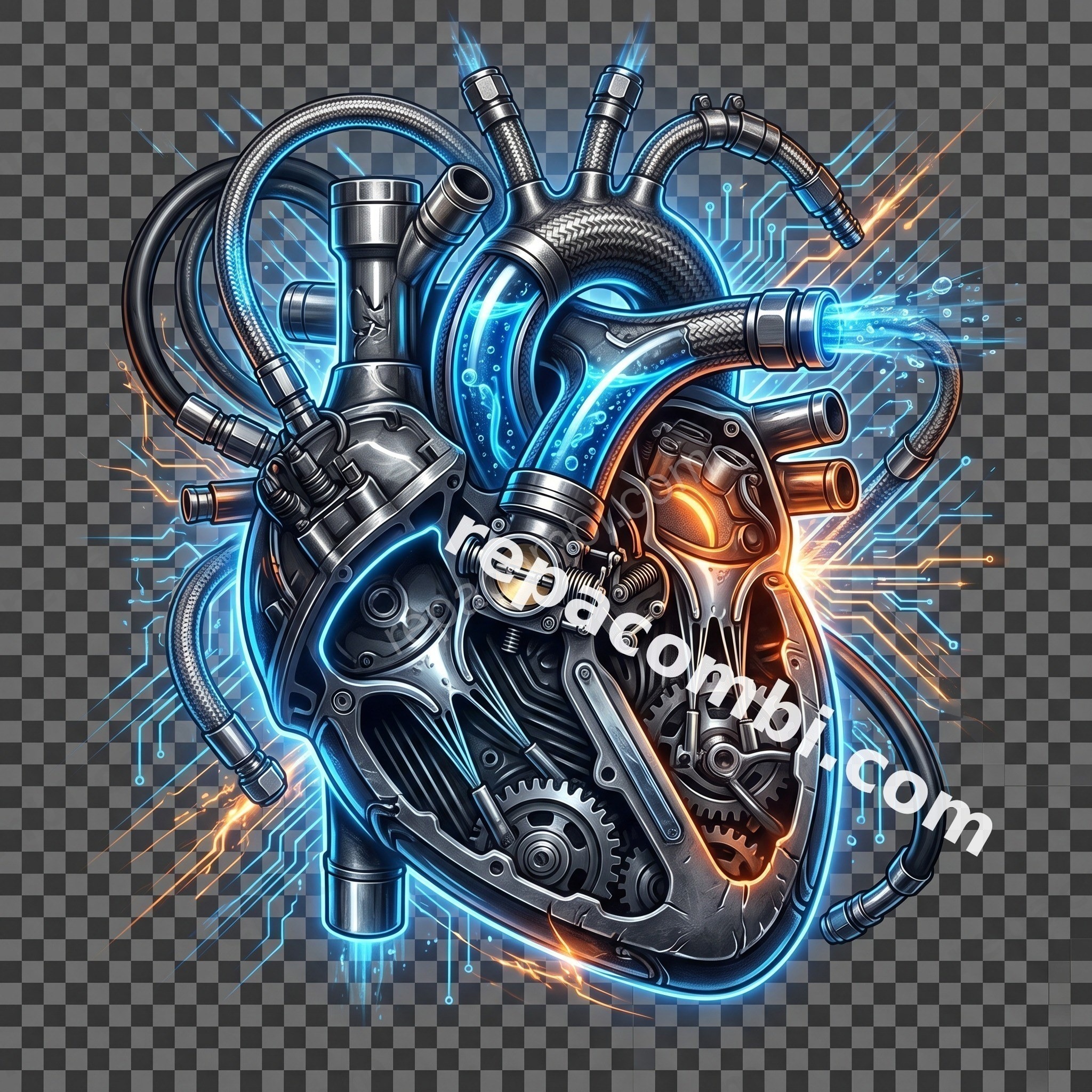 Heart Anatomique - DTF moto Répa Combi