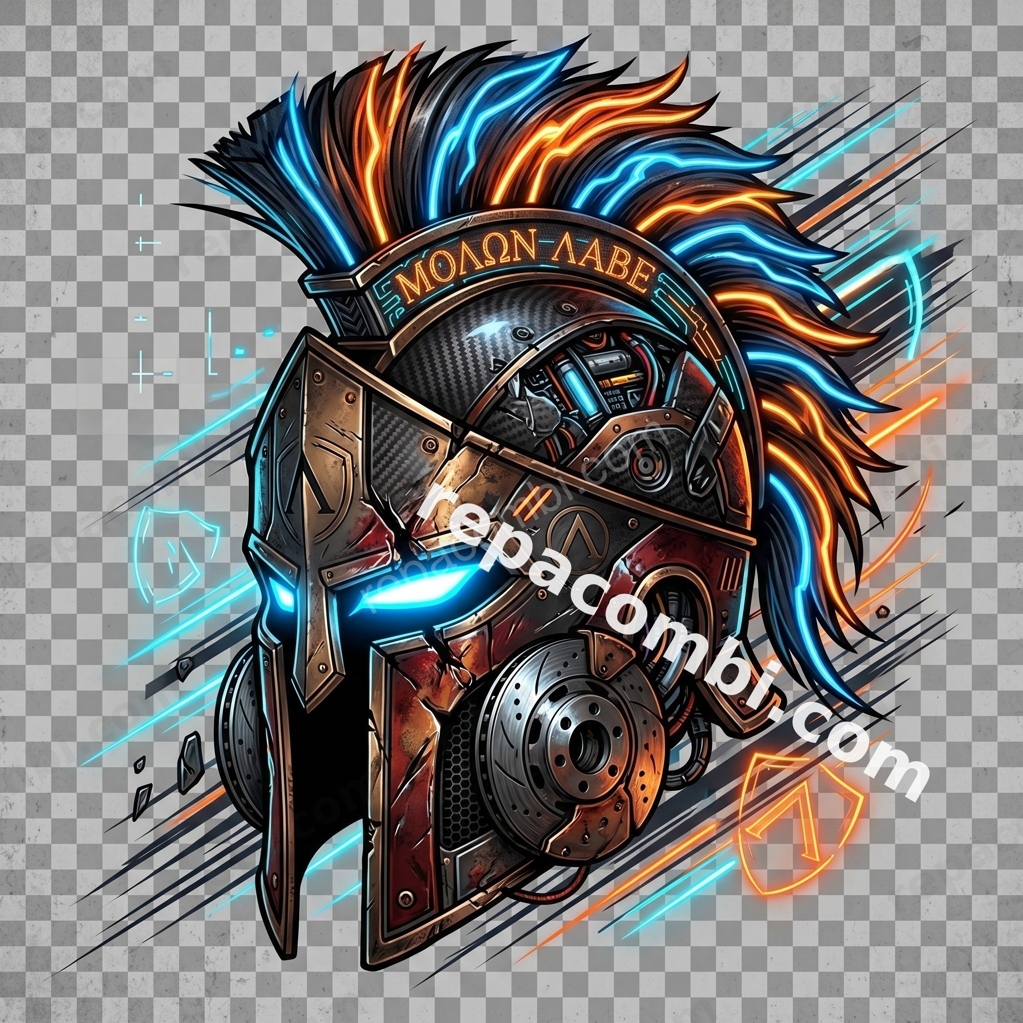 Spartan Molon Labe - DTF moto Répa Combi