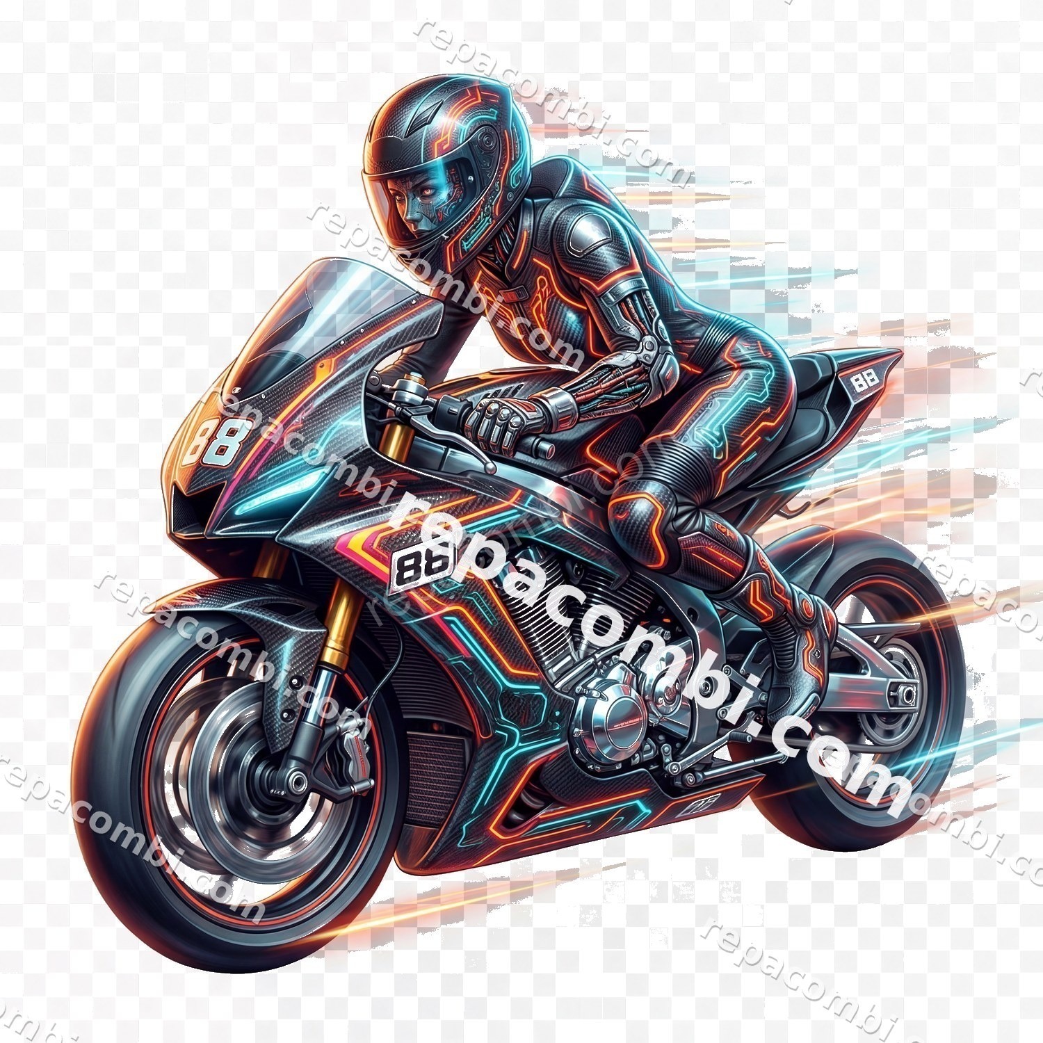 Cyborg Racer - DTF moto Répa Combi