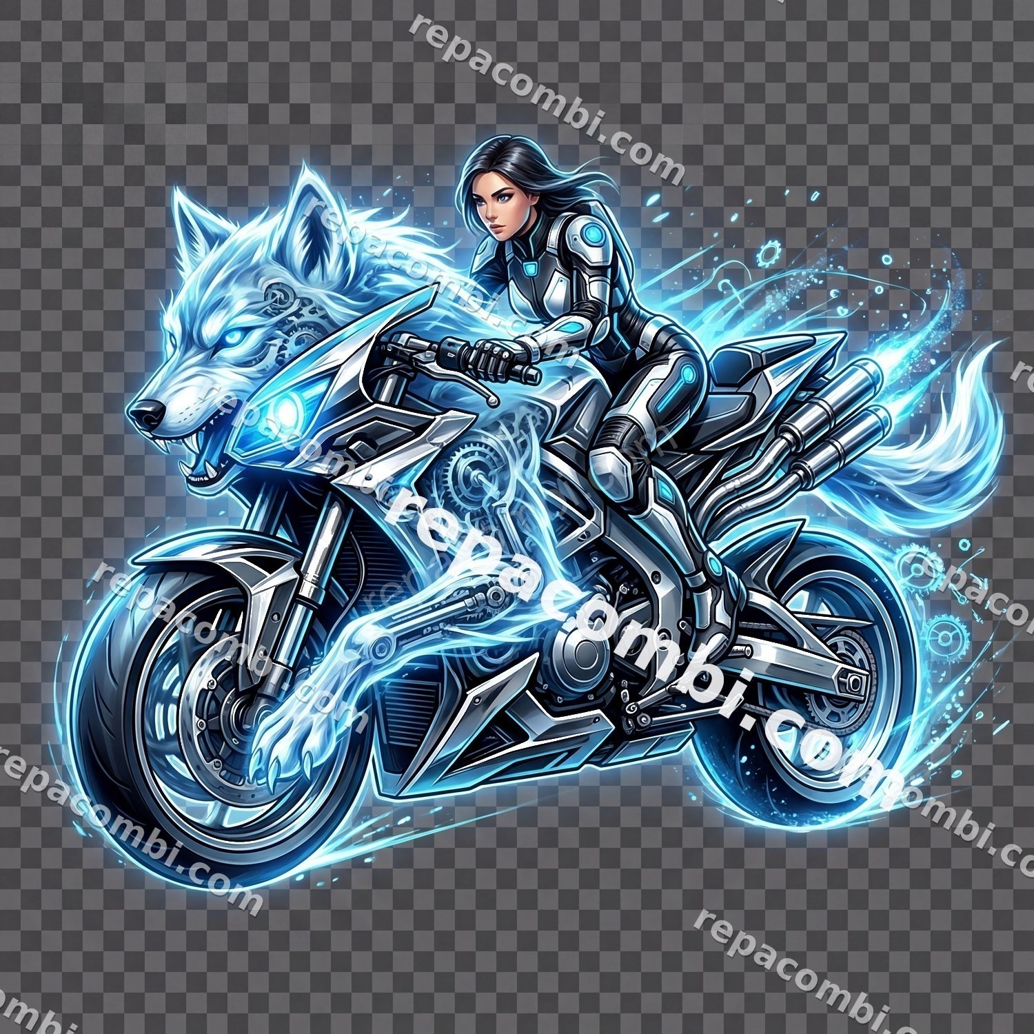 Wolf Spirit Fusion - DTF moto Répa Combi