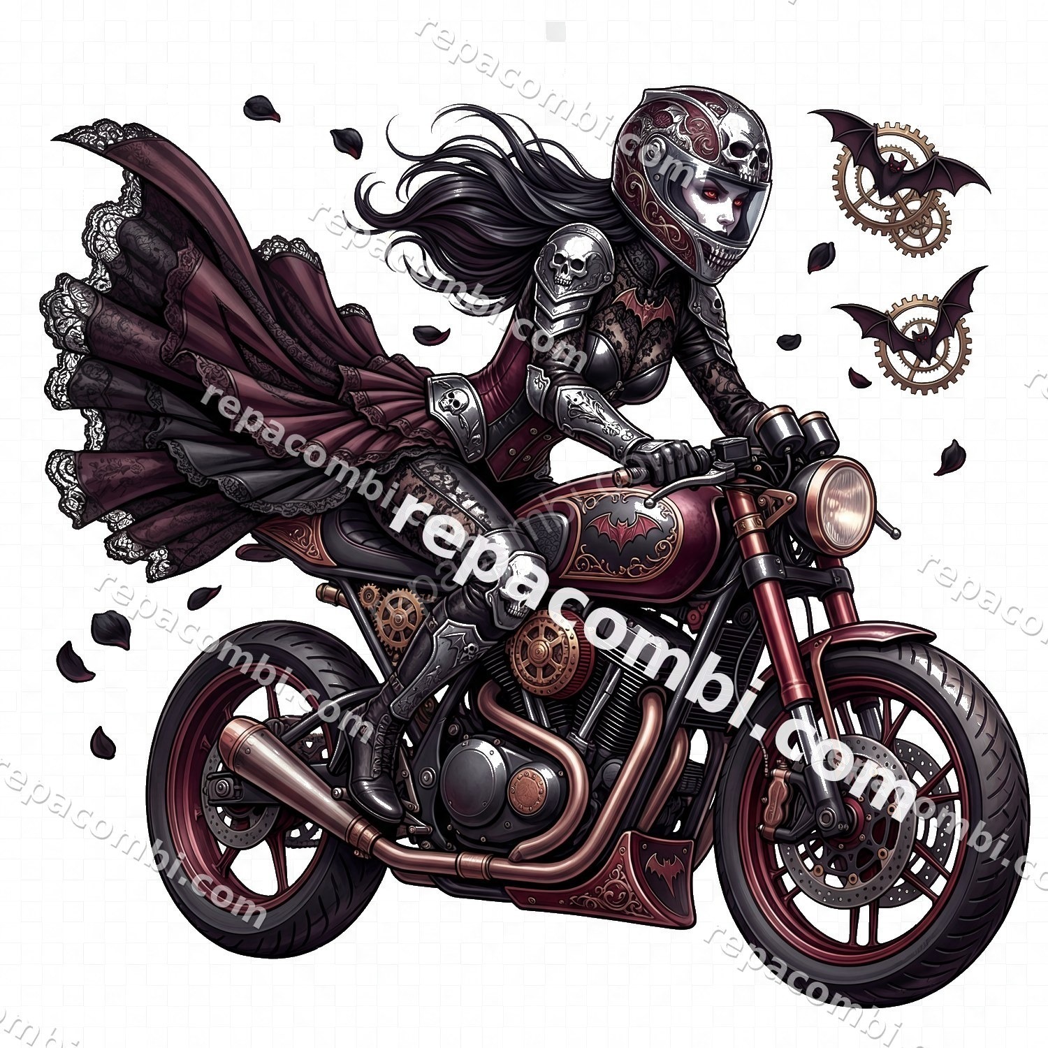Gothic Vampire Racer - DTF moto Répa Combi
