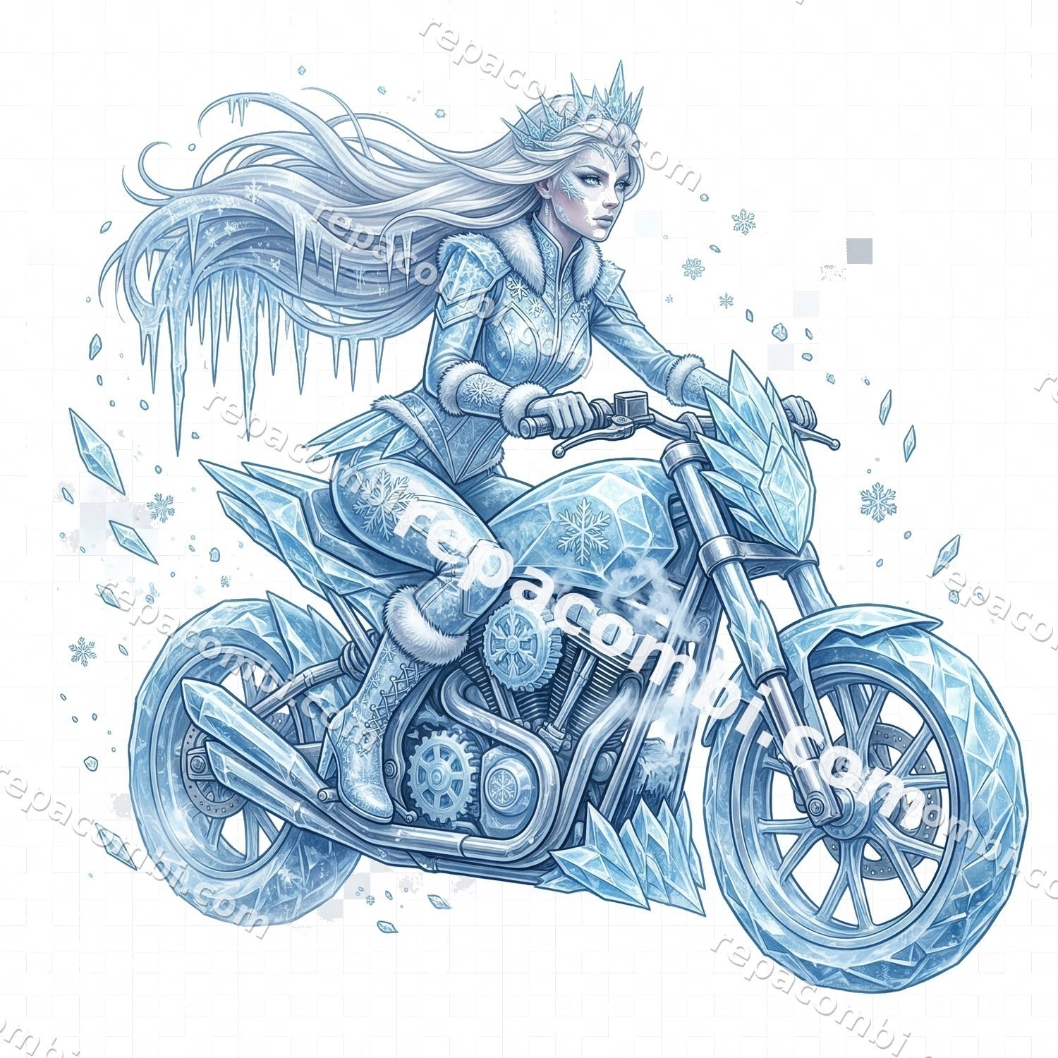 Ice Queen Racer - DTF moto Répa Combi