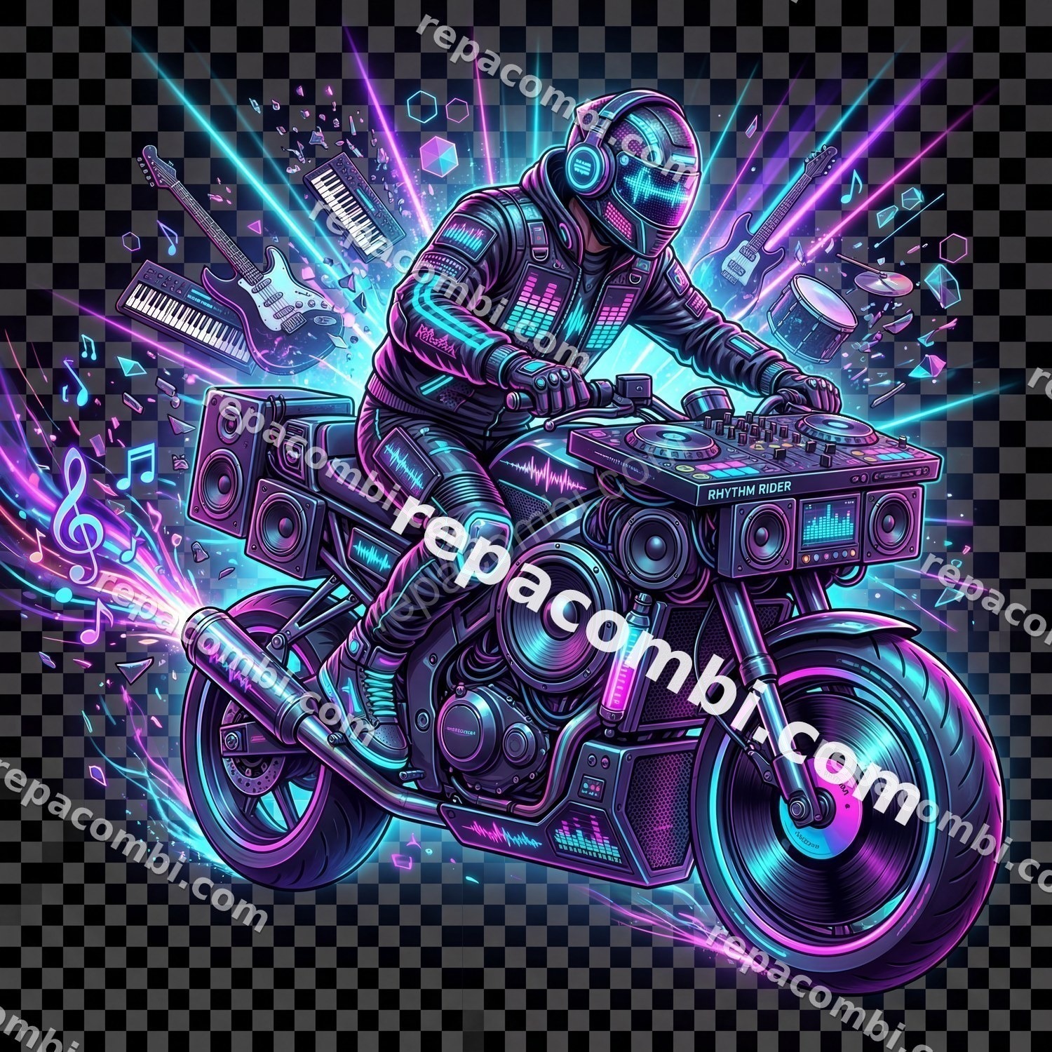 DJ Music Rider - DTF moto Répa Combi