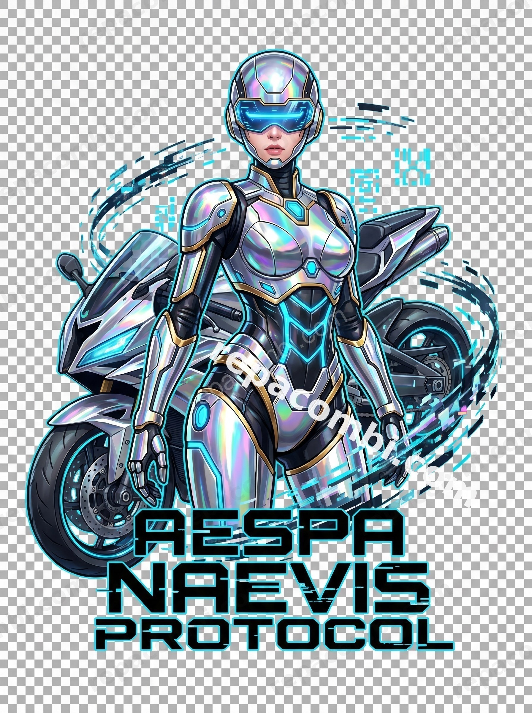 Aespa Naevis Protocol - DTF K-Pop Racer Répa Combi