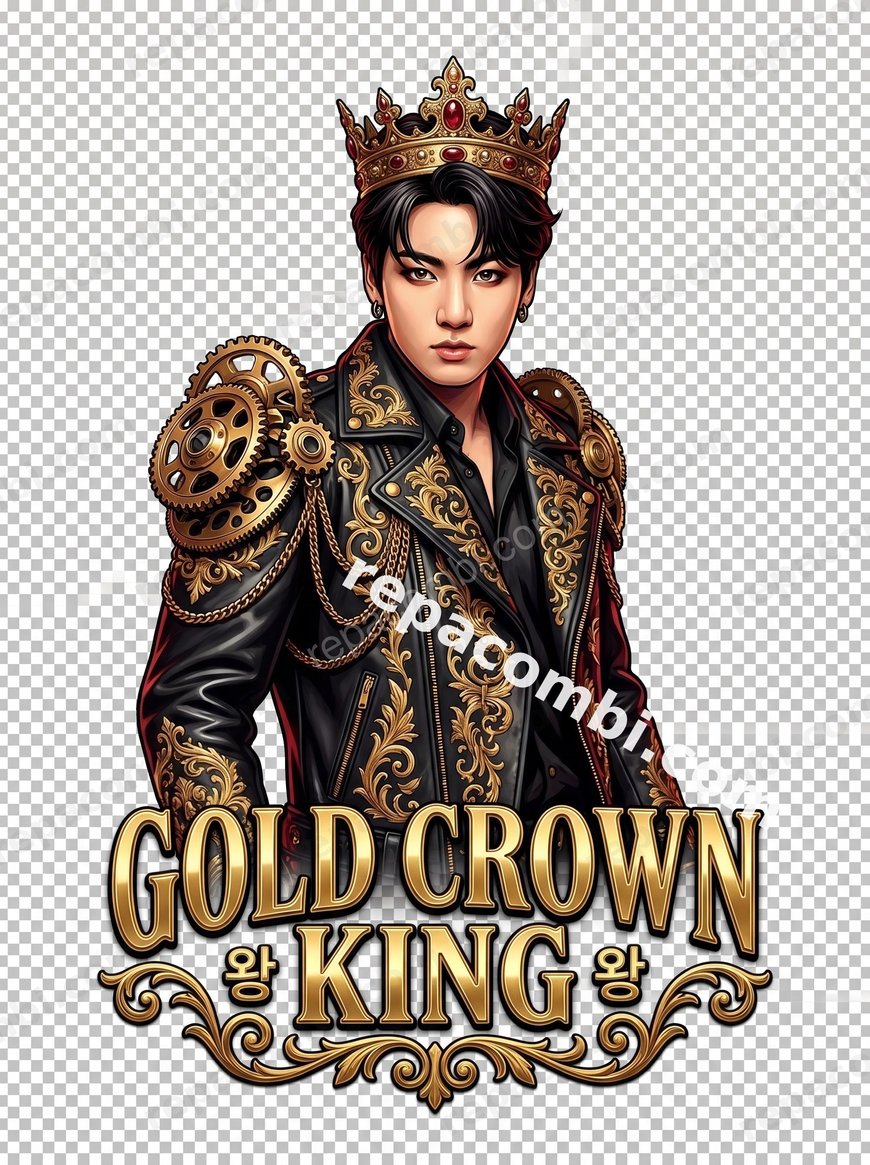 Gold Crown King - DTF K-Pop Racer Répa Combi