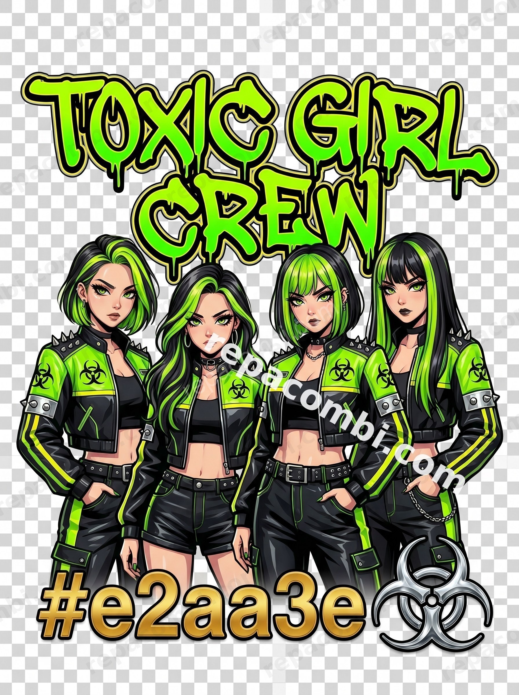 Toxic Girl Crew - DTF K-Pop Racer Répa Combi