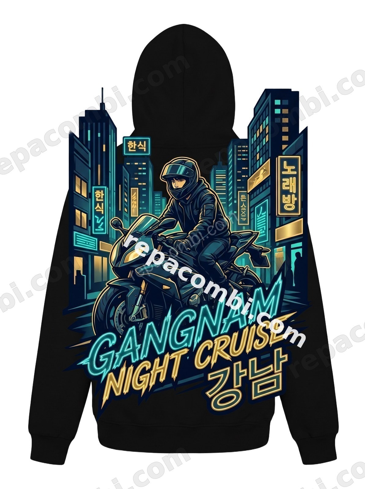 Gangnam Night Cruise - DTF K-Pop Racer Répa Combi