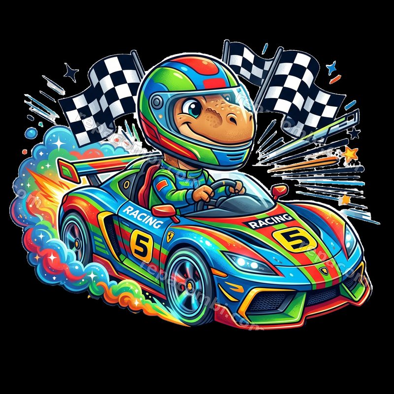 Dinosaur Race Car