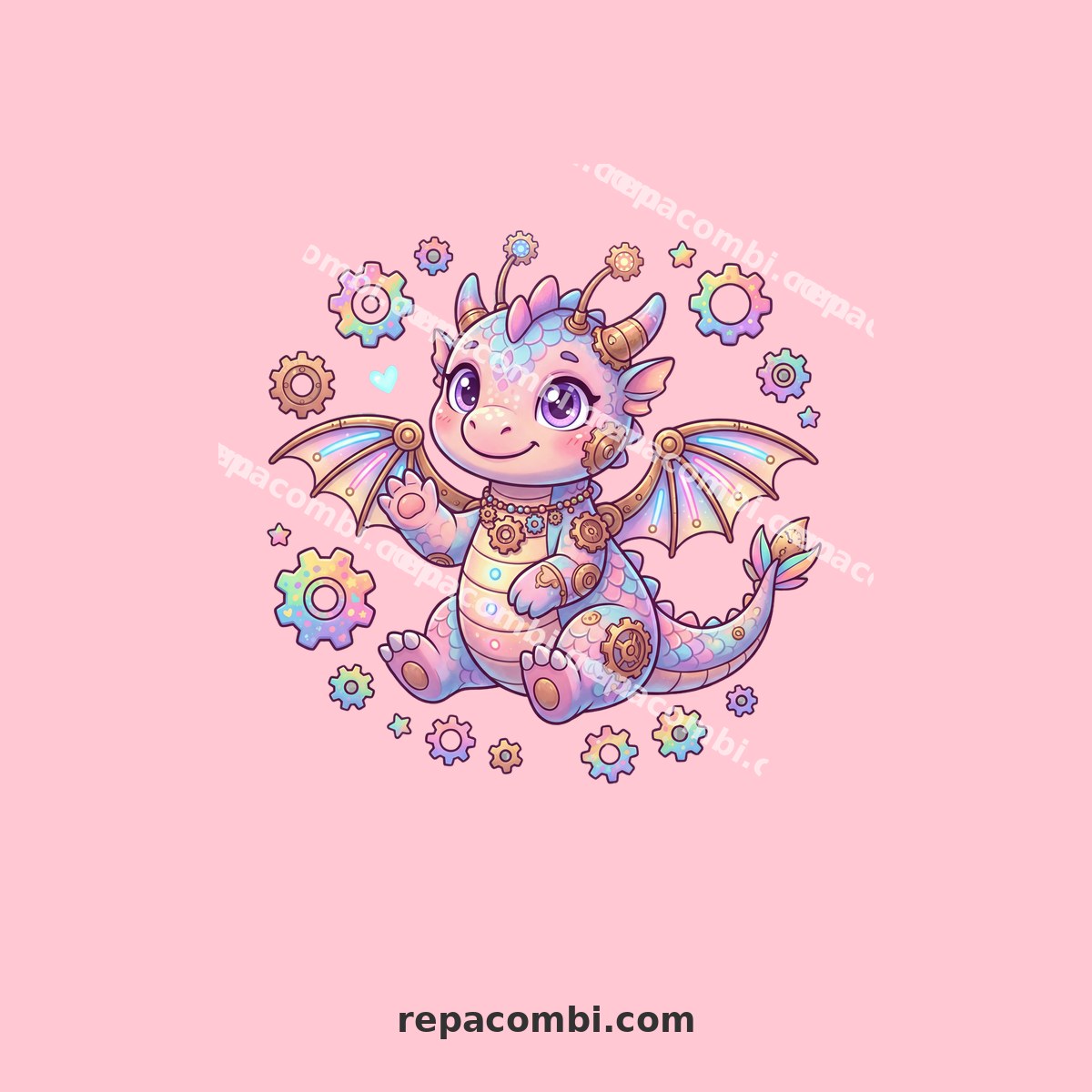 Baby Dragon Mécanique mockup t-shirt enfant