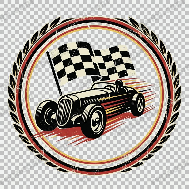 Design textile Vintage Racing Badge(1) - film thermocollant