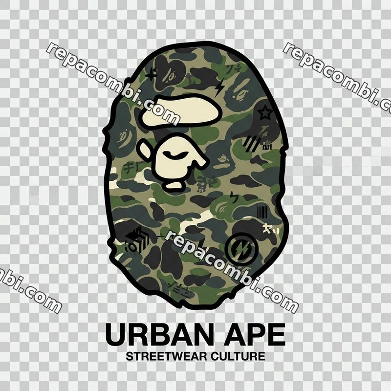 Design textile Ape Camo Streetwear - film thermocollant à coller au fer