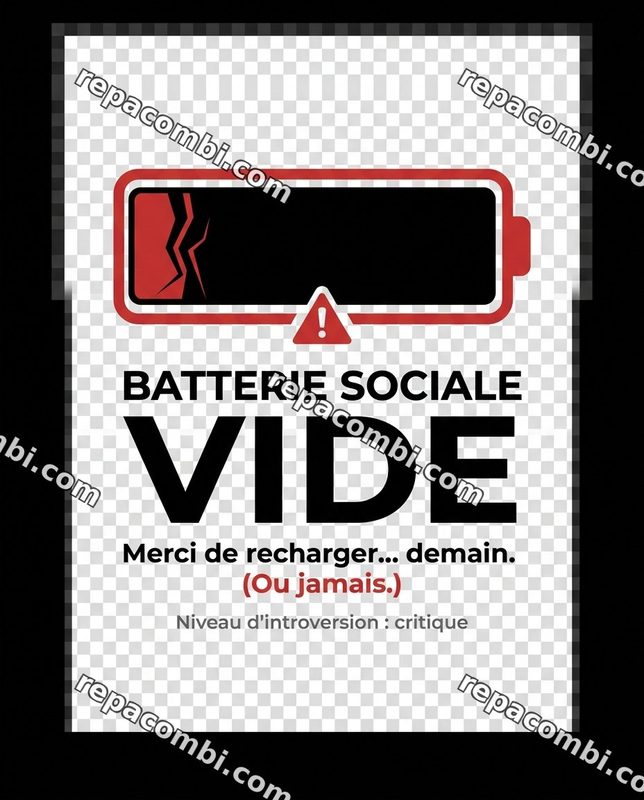 Design textile Batterie Sociale - film thermocollant à coller au fer
