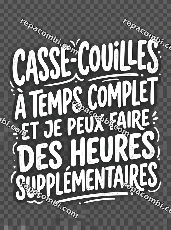 Design textile Casse Couilles Heures Sup - film thermocollant à coller au fer