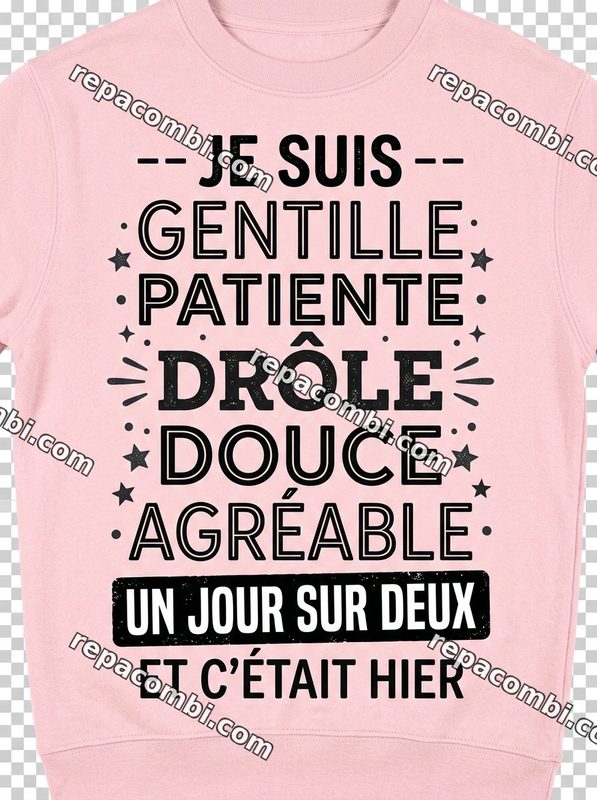 Design textile Gentille Jour sur Deux - film thermocollant à coller au fer