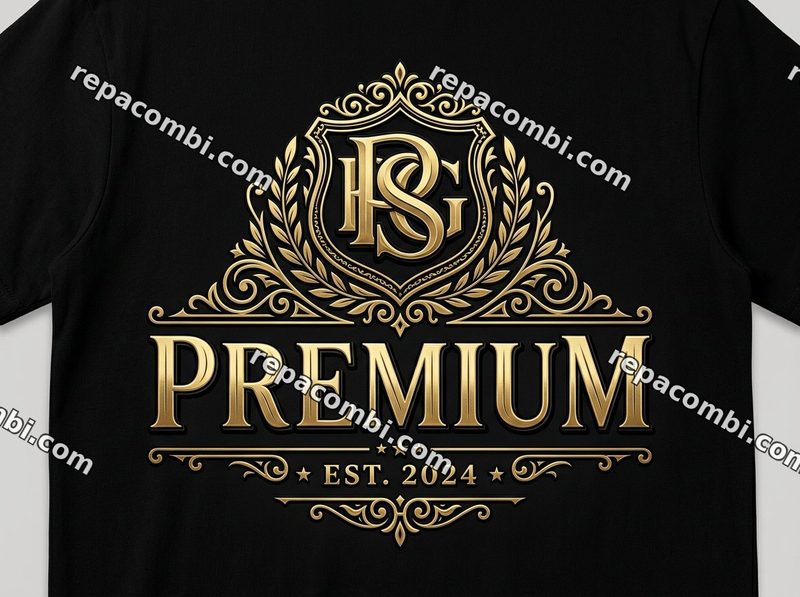 Design textile Luxury Typography - film thermocollant à coller au fer