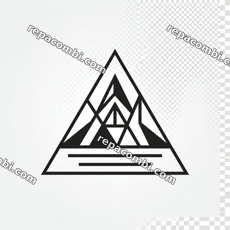 Design textile Minimal Triangle Mountain - film thermocollant à coller au fer