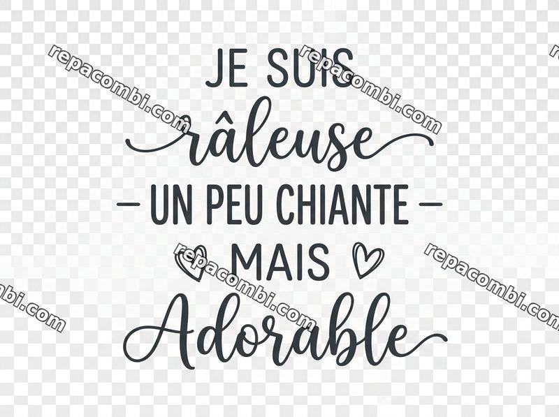 Design textile Raleuse Chiante Adorable - film thermocollant à coller au fer