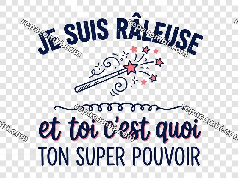 Design textile Raleuse Super Pouvoir - film thermocollant à coller au fer