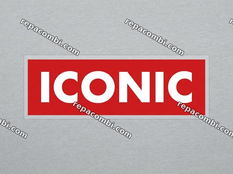Design textile Supreme Box Logo - film thermocollant à coller au fer