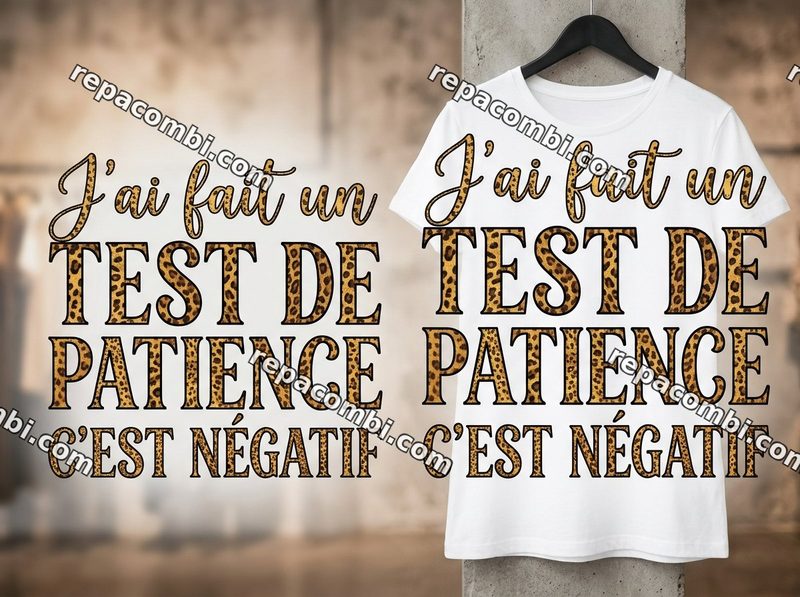Design textile Test Patience Leopard - film thermocollant à coller au fer