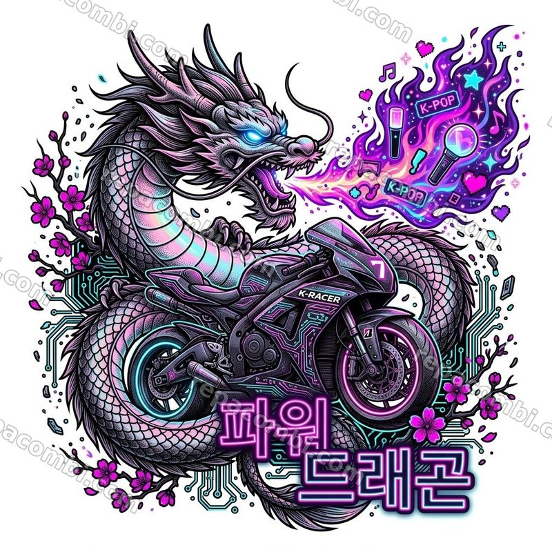 Design textile Chibi Kawaii Biker - film thermocollant