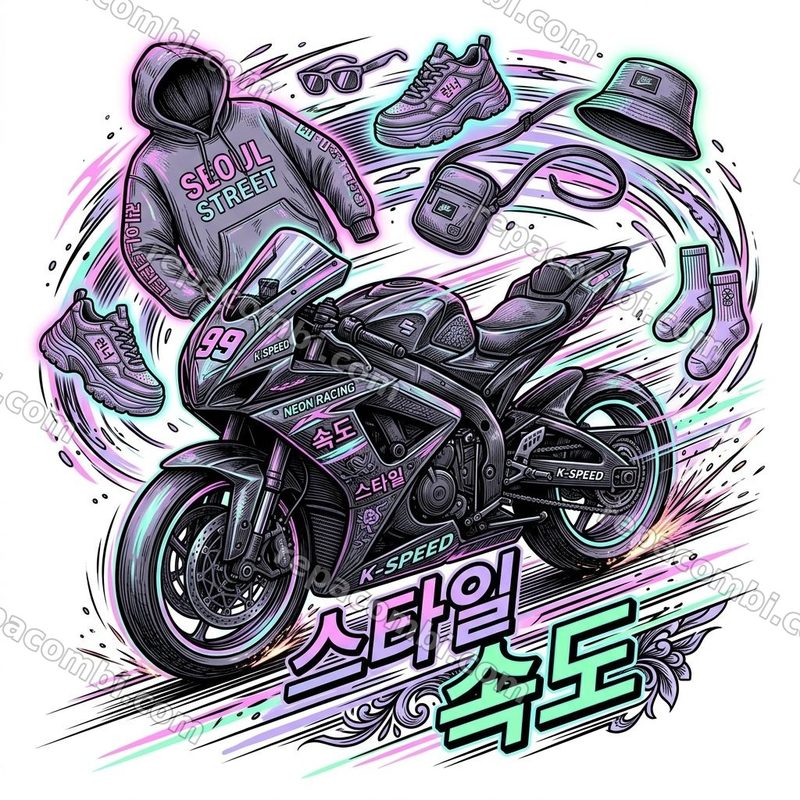 Design textile Y2k Retro Racer - film thermocollant