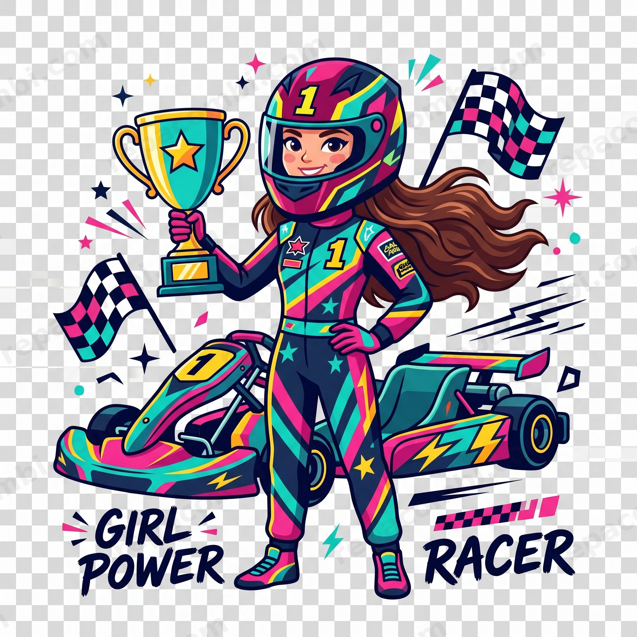 Girl Racer Champion — DTF Mini Bikers