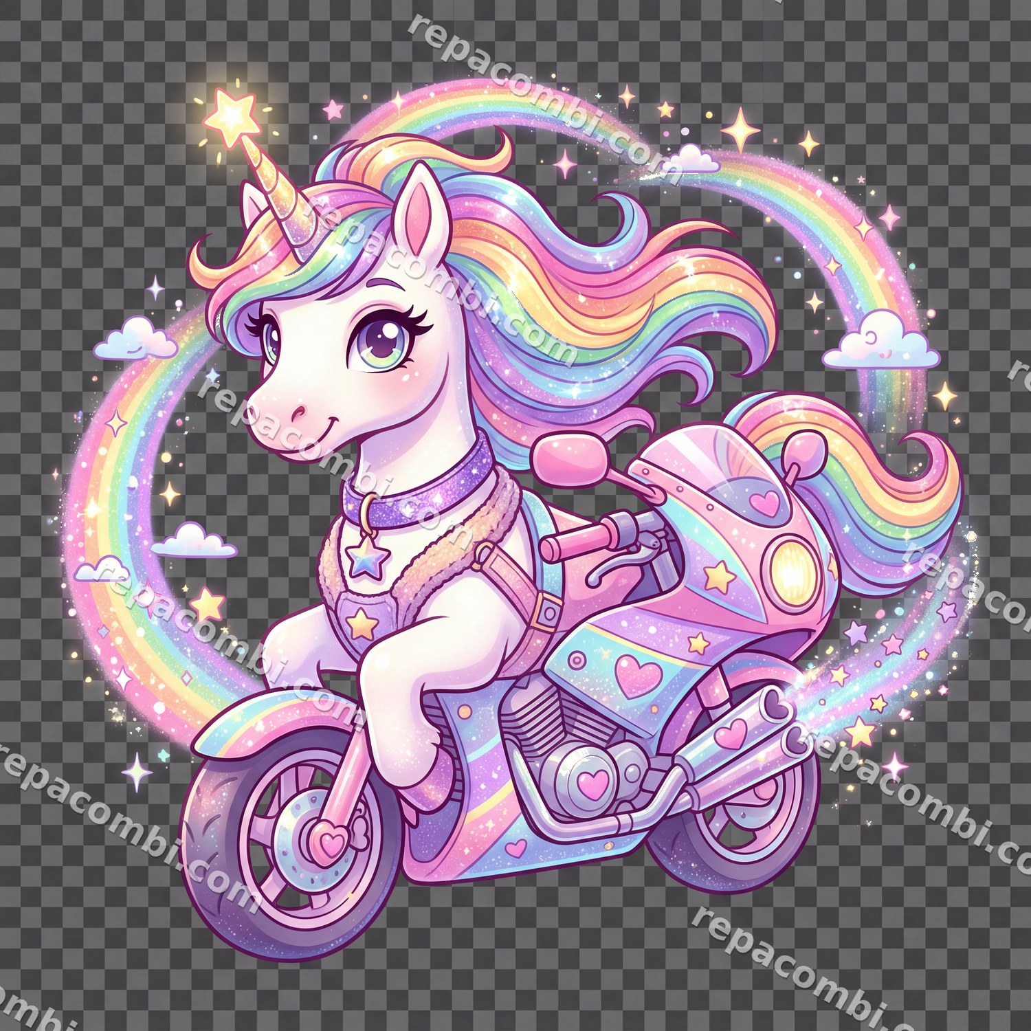 Unicorn Magical Bike — DTF Mini Bikers