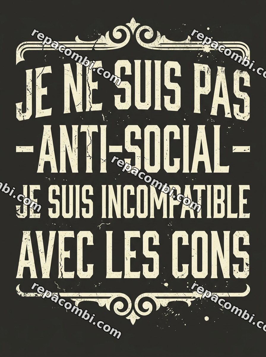 Anti Social Anti Cons Anti Social Anti Cons — Punchline FR ‘Anti social, anti cons’, typo bold n
