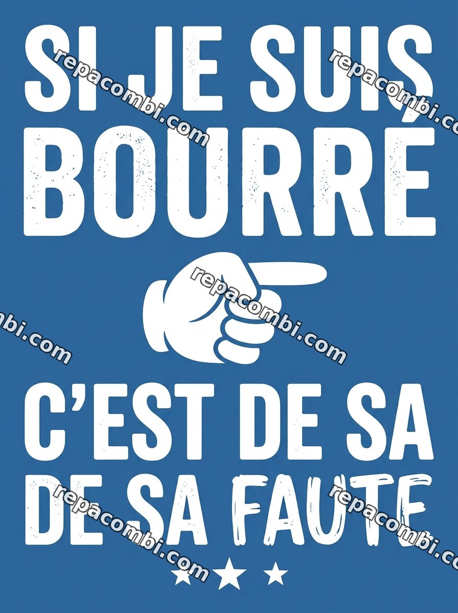 Bourré Sa Faute Bourré Sa Faute — ‘Si je suis bourré c’est sa faute’ + flèche