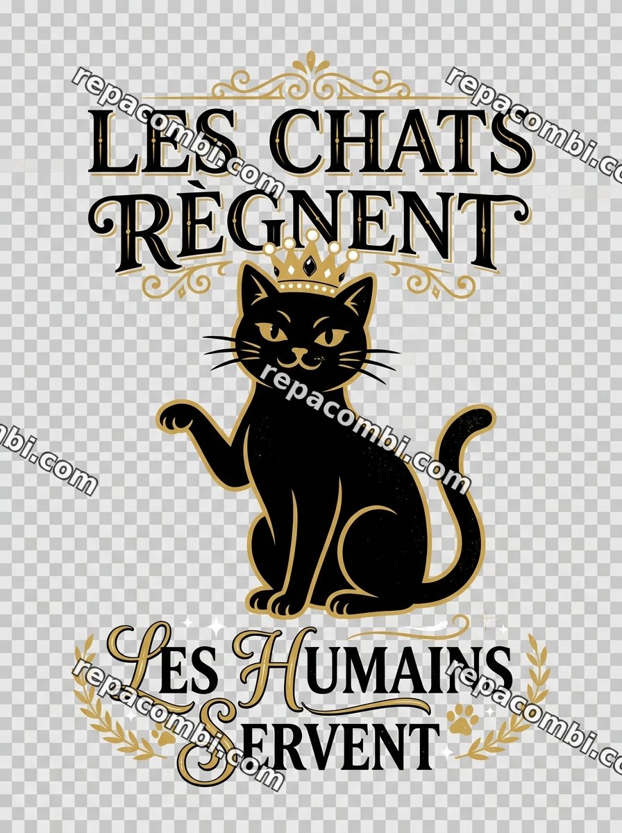 Les Chats Règnent Les Chats Règnent — ‘Les chats règnent, les humains servent’, message