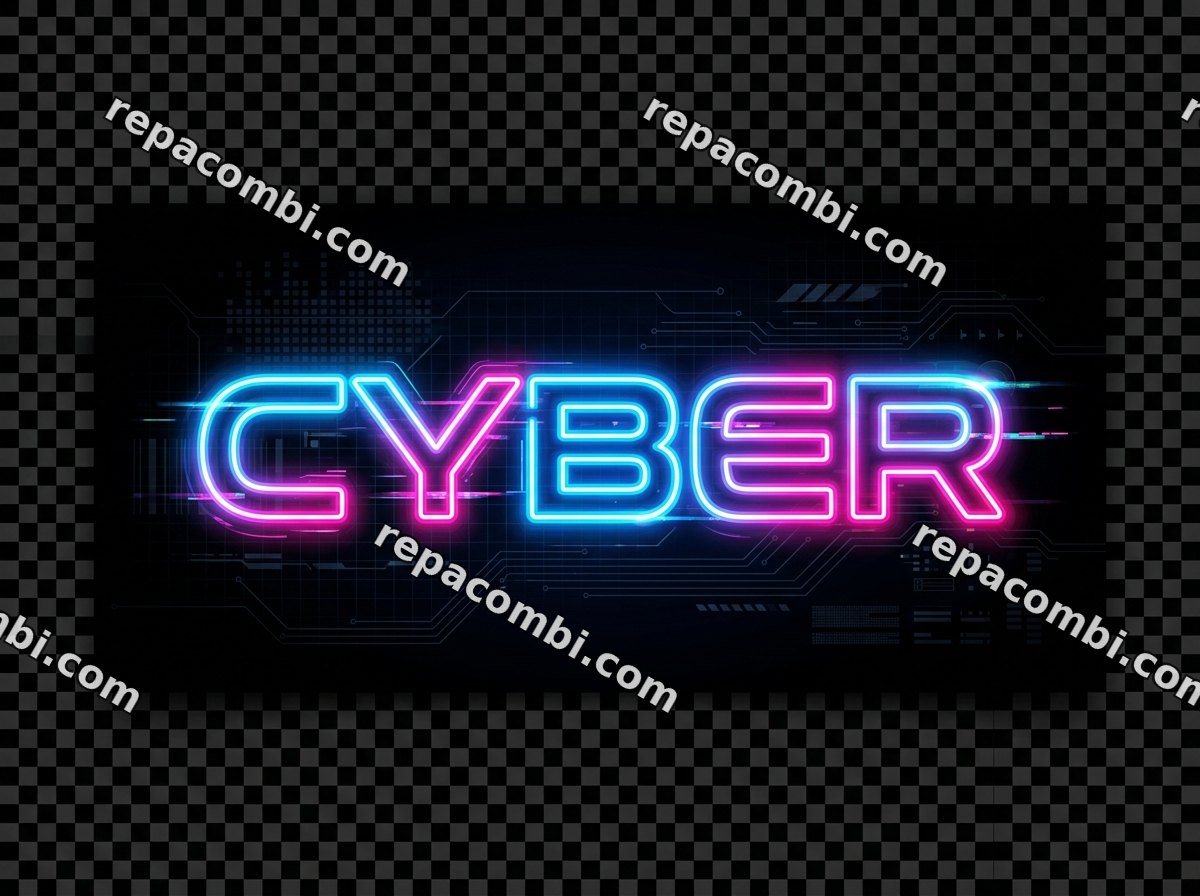 Cyberpunk Neon Sign Cyberpunk Neon Sign — Enseigne néon cyberpunk rose et cyan, ambiance Tok