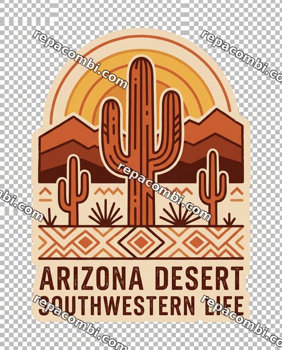 Desert Cactus Southwest Desert Cactus Southwest — Cactus et désert southwest, vibe Arizona vintage