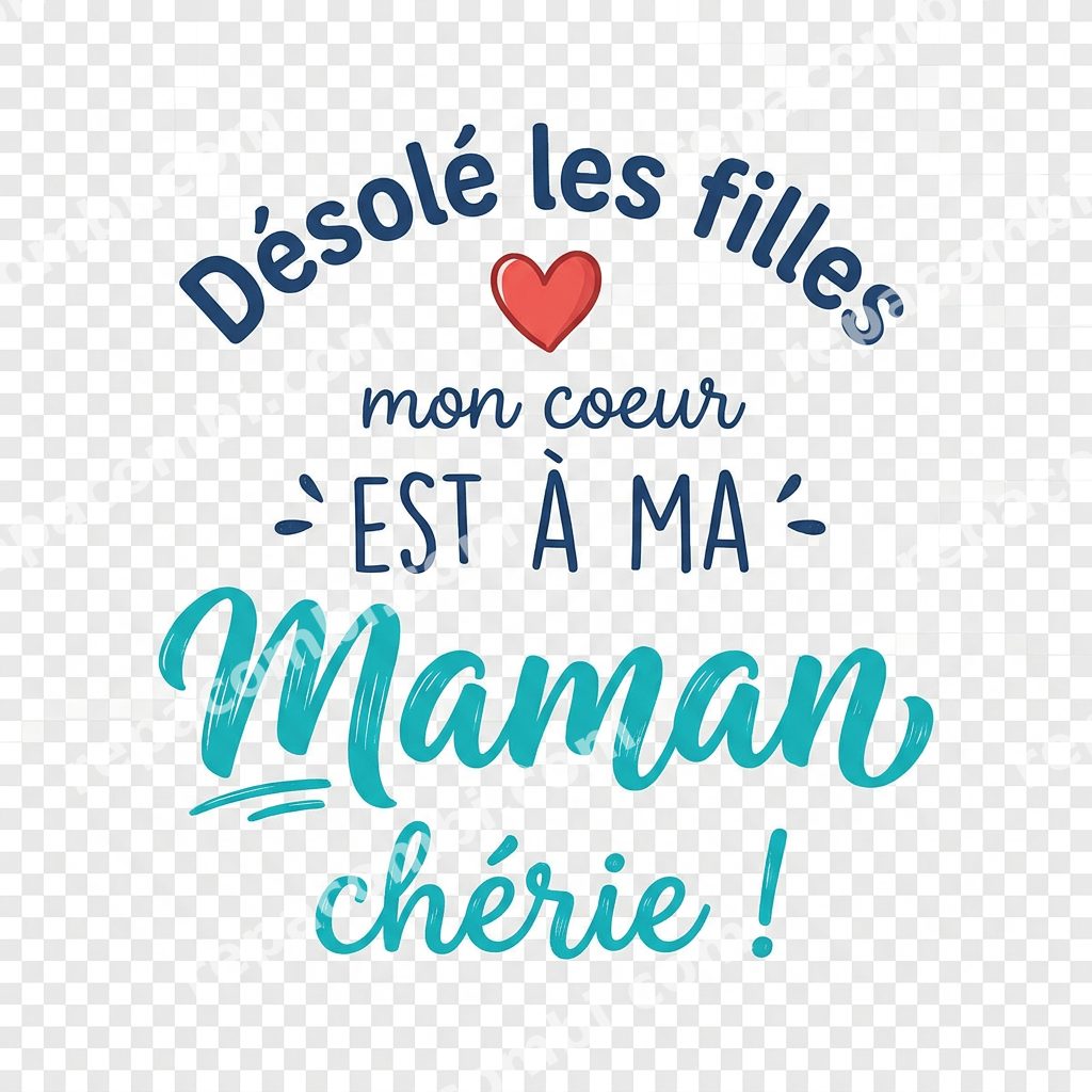 Désolé Les Filles Maman Chérie Désolé Les Filles Maman Chérie — ‘Désolé les filles, mon cœur est à maman chérie’
