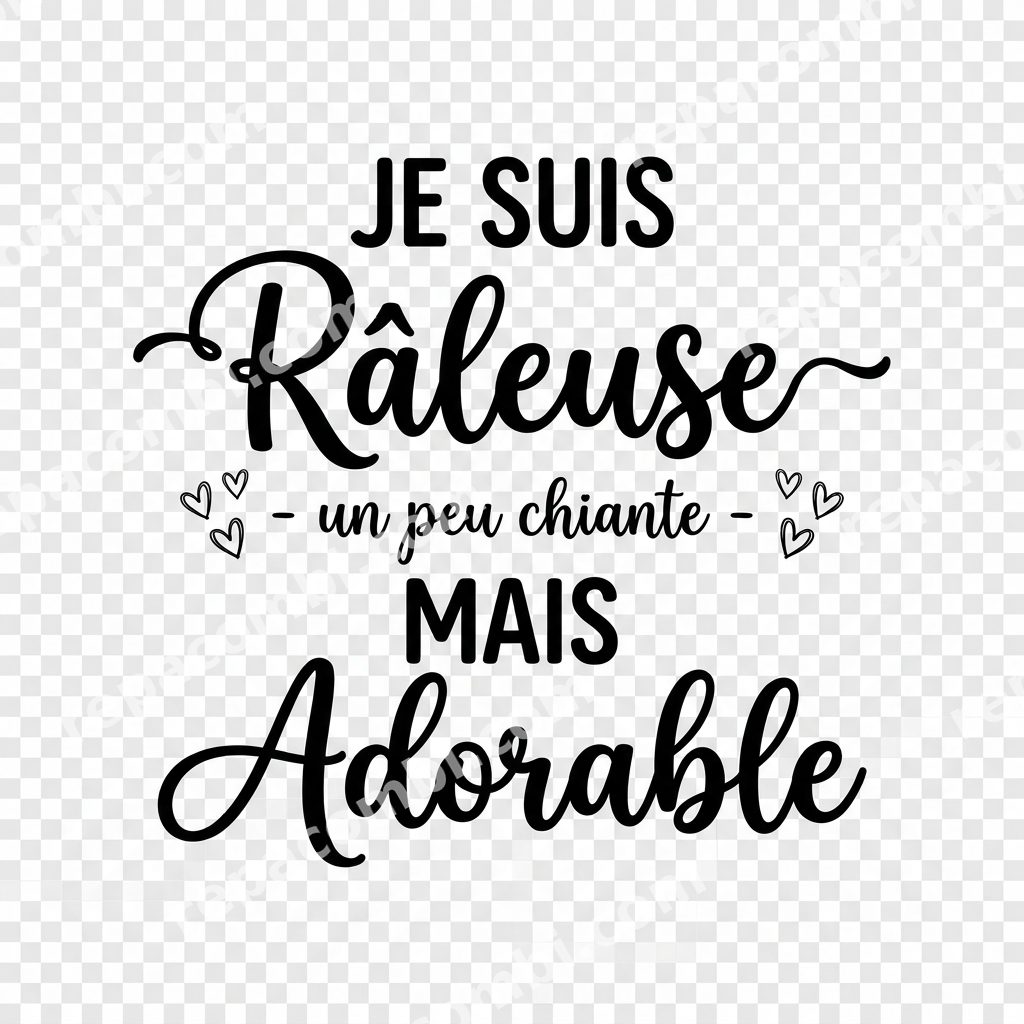 Râleuse Mais Adorable Râleuse Mais Adorable — 'Râleuse mais adorable' typo féminine