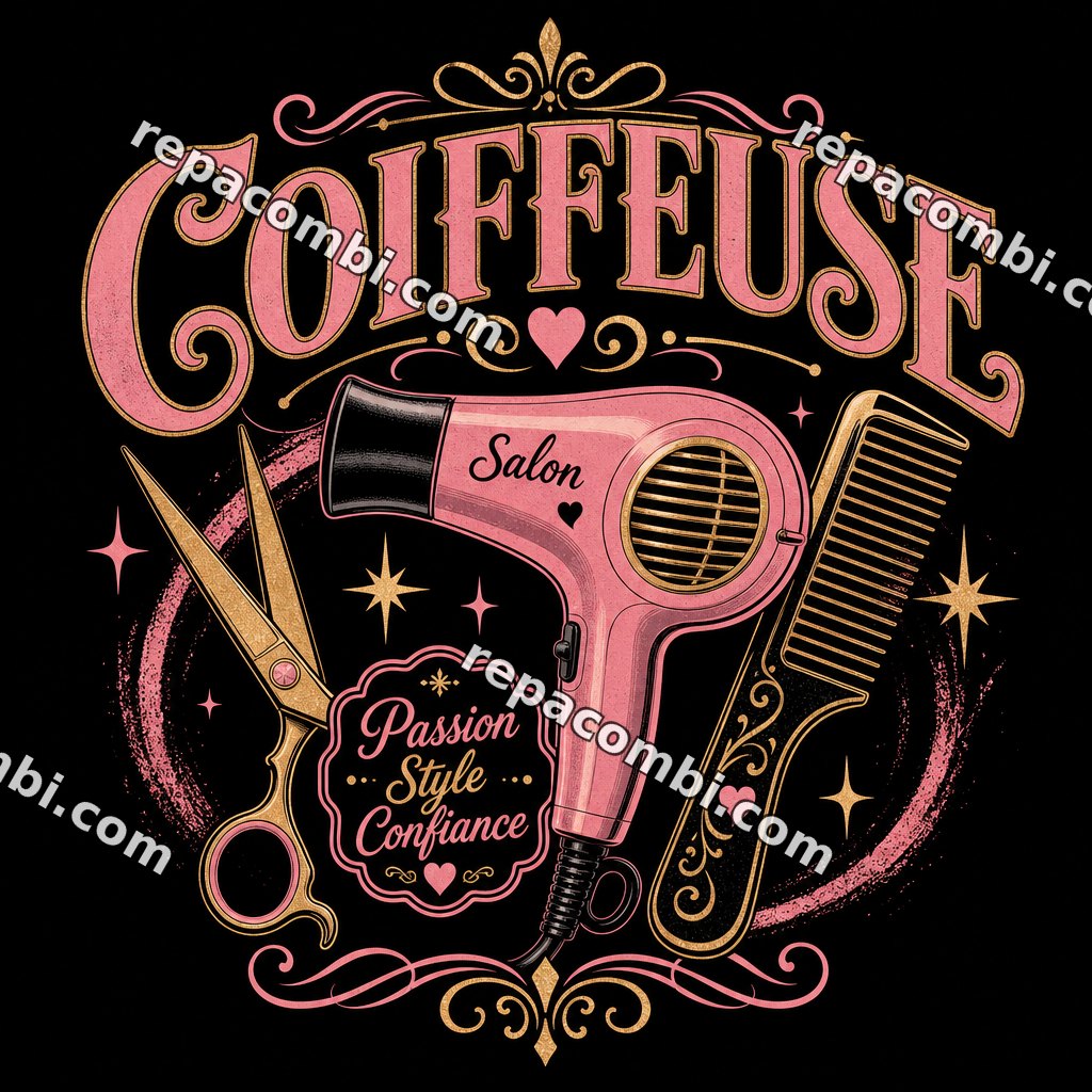 Coiffeuse Coiffeuse — ‘Coiffeuse’ ciseaux glam