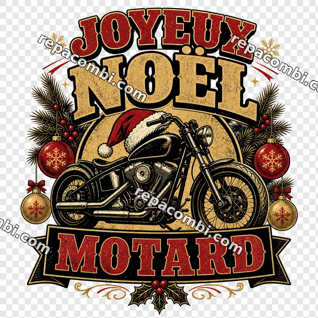 Joyeux Noël Motard Joyeux Noël Motard — ‘Joyeux Noël Motard’, vintage moto sapin