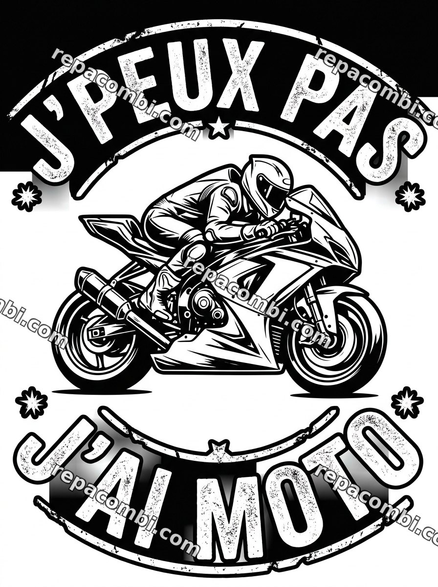 J’peux Pas J’ai Moto J’peux Pas J’ai Moto — ‘J’peux pas j’ai moto’ silhouette bike