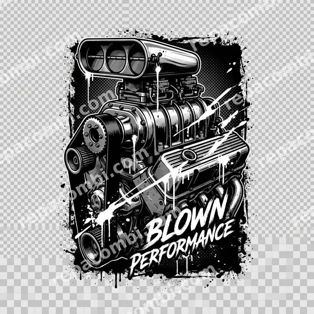 Moteur Performance Splatter Moteur Performance Splatter — Moteur performance avec éclaboussures peinture
