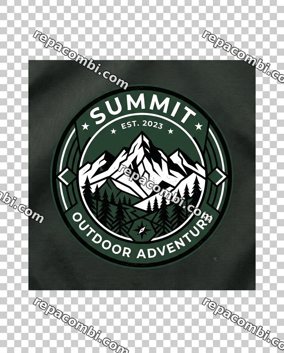 Mountain Outdoor Logo Mountain Outdoor Logo — Logo montagne outdoor, sommets stylisés et lettrag