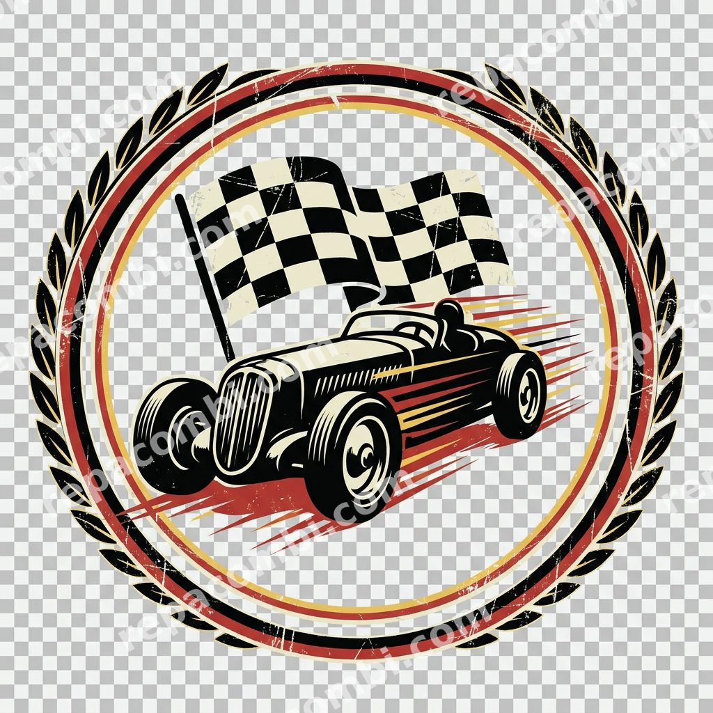 Vintage Racing Badge V2 Vintage Racing Badge V2 — Badge racing vintage version damier renforcée, lau
