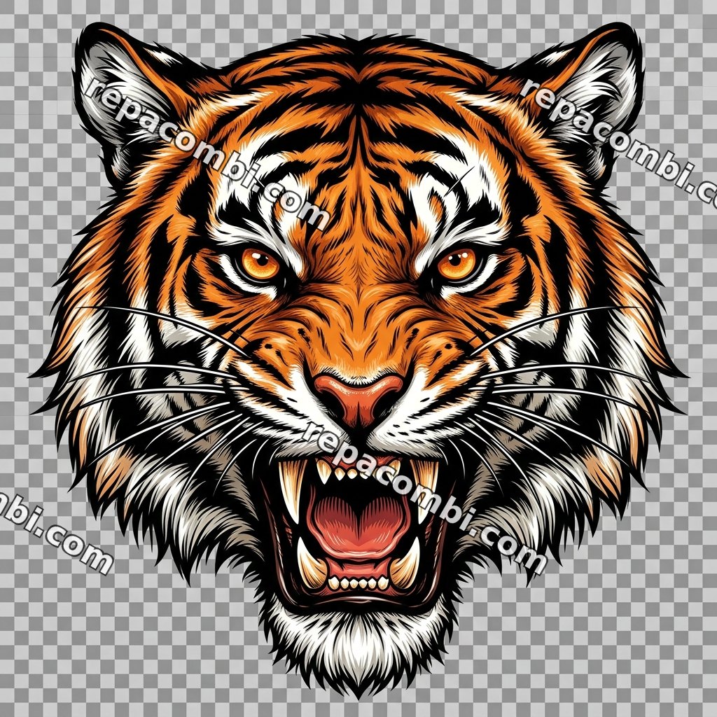 Wild Tiger Portrait Wild Tiger Portrait — Portrait tigre photoréaliste, détails ultra nets